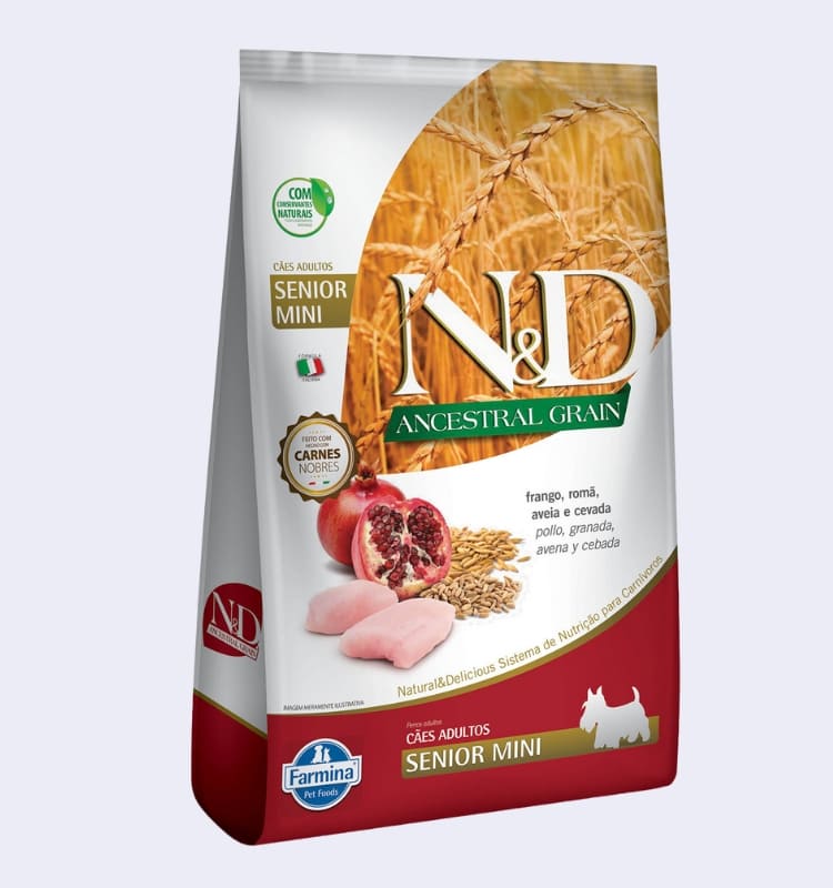 Ração N&D Ancestral Grain Cães Senior Mini Frango 2,5 kg