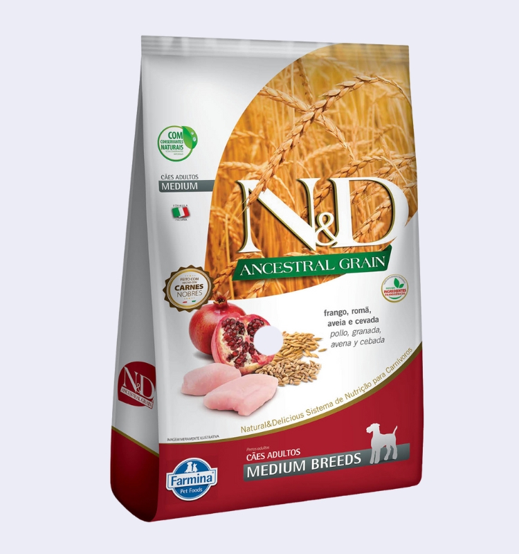 Ração N&D Ancestral Grain Cães Adultos Medium Frango 10,1 kg