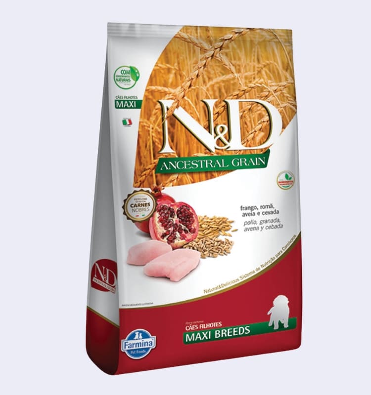 Ração N&D Ancestral Grain Cães Filhotes Maxi Frango 10,1 kg