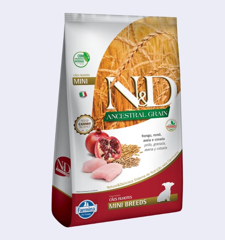 Ração N&D Ancestral Grain Cães Filhotes Mini Frango 10,1 kg