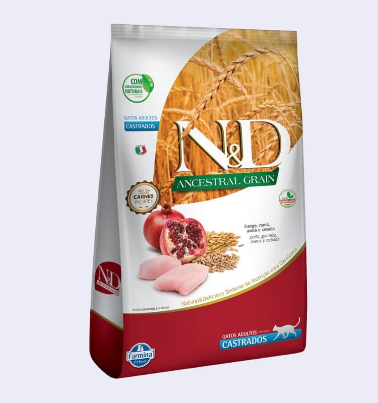 Ração N&D Ancestral Grain Gatos Adultos Castrados 7,5 kg