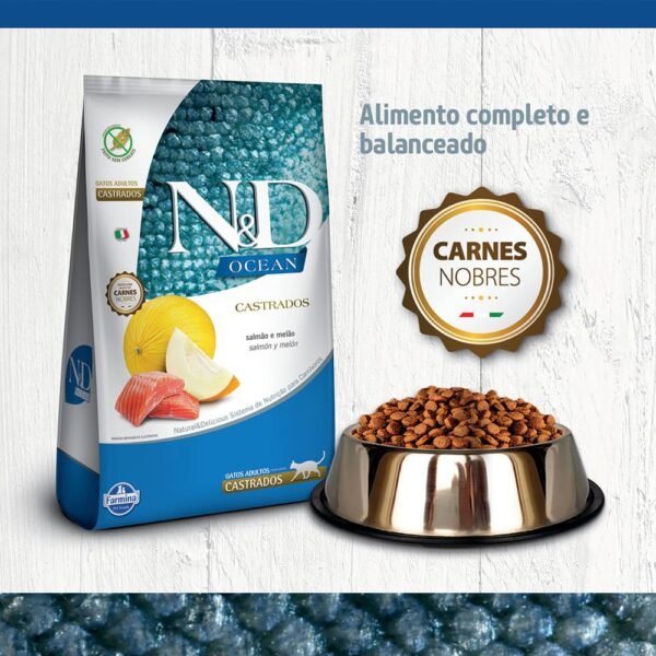 Ração N&D Ocean Gatos Adultos Salmão e Melão 7,5 kg - Image 4