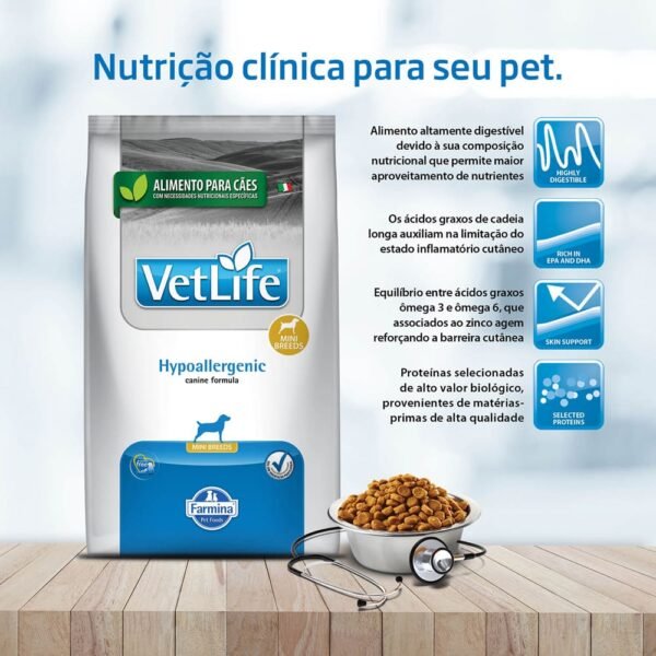 Ração Vet Life Natural Hypoallergenic Mini para Cães - Image 2