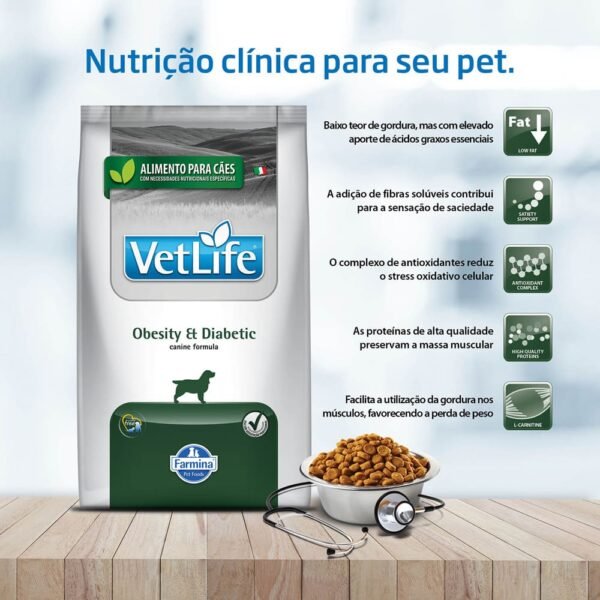 Ração Vet Life Natural Obesidade e Diabetes para Cães - Image 2