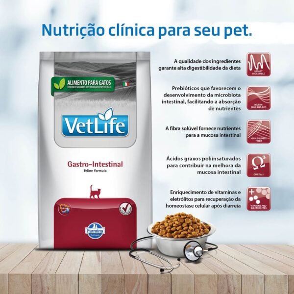 Ração Vet Life Natural Gastrointestinal para Gatos - Image 2