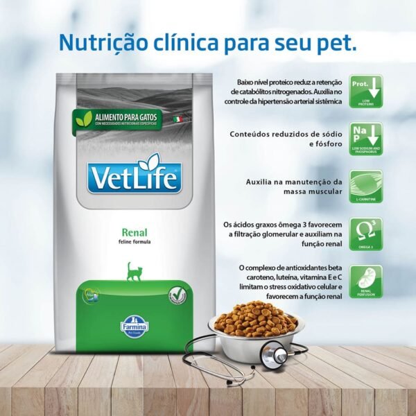 Ração Vet Life Natural Renal para Gatos - Image 2