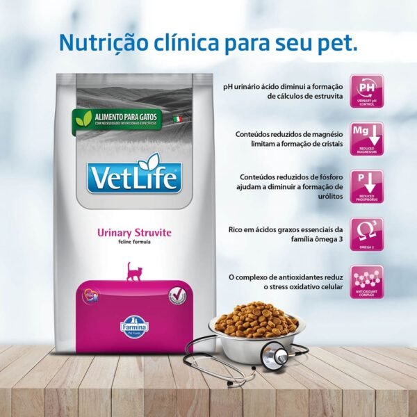 Ração Vet Life Natural Urinary Struvite para Gatos - Image 3